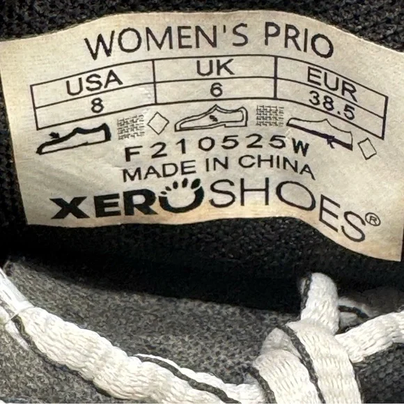 Xero Shoes Prio Women’s 8 Black Lightweight Minimalist Barefoot Athletic Shoes - Picture 13 of 14